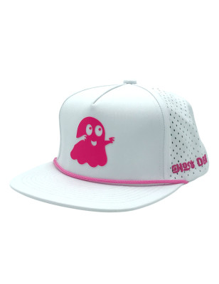Cappello snapback Ghost Detail bianco e fucsia.