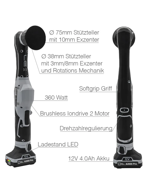 Liquid Elements A2000 Pro – Lucidatrice a Batteria Professionale